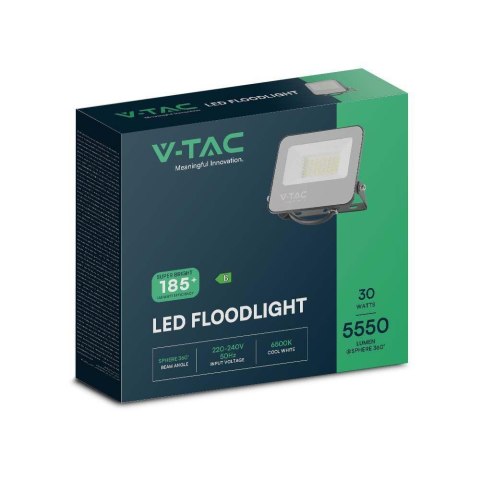 Naświetlacz Projektor LED V-TAC 30W 185Lm/W Czarny VT-4435 4000K 5550lm