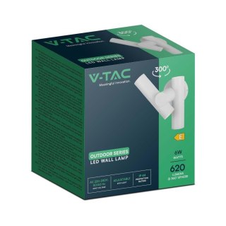 Kinkiet Ścienny V-TAC 6W LED IP44 Biały VT-1186 4000K 620lm