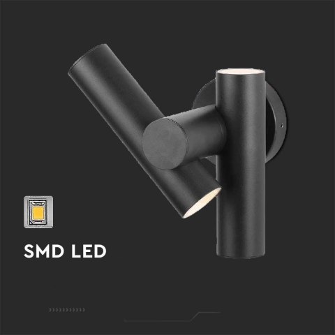 Kinkiet Ścienny V-TAC 6W LED IP44 Czarny VT-1186 3000K 620lm