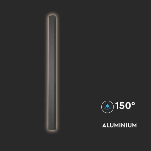 Lampa Kinkiet Oprawa Ścienna Elewacyjna LED Linia V-TAC 16W IP65 Antracyt 100cm VT-1176 4000K 2250lm