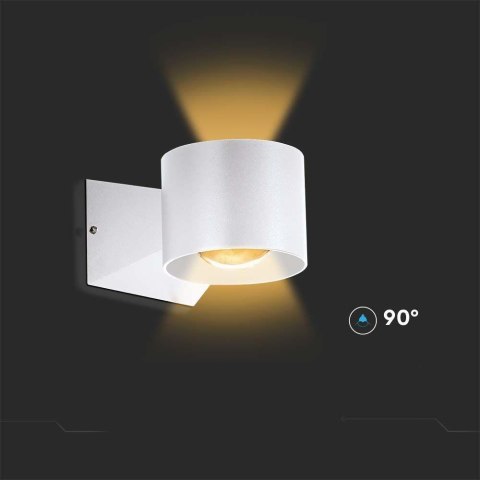 Oprawa Ścienna V-TAC 5W Kinkiet Góra Dół Biały IP65 VT-1179 4000K 500lm