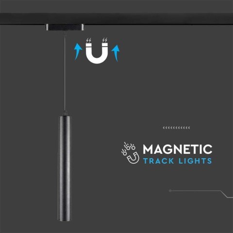 Oprawa Zwieszana Szynosystem Magnetyczny 48V V-TAC 15W LED 30st Czarna VT-4214 3000K 1600lm 3 Lata Gwarancji