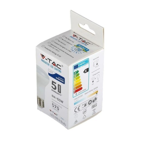 Żarówka LED V-TAC SAMSUNG CHIP 8W E27 R63 VT-263 4000K 570lm 5 Lat Gwarancji
