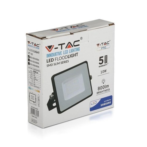 Projektor LED V-TAC 10W SAMSUNG CHIP Czarny VT-10-B 6400K 800lm 5 Lat Gwarancji