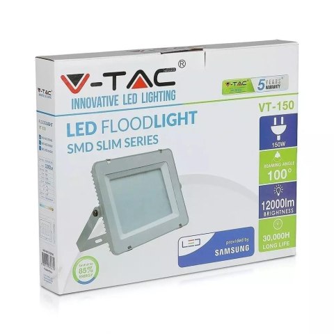 Projektor LED V-TAC 150W SAMSUNG CHIP Szary VT-150-G 3000K 12000lm 5 Lat Gwarancji