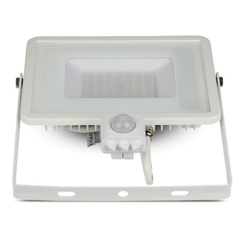 Naświetlacz Projektor LED V-TAC 50W SAMSUNG CHIP Czujnik Ruchu Funkcja Cut-OFF Biały VT-50-S-W 6400K 4000lm 5 Lat Gwarancji