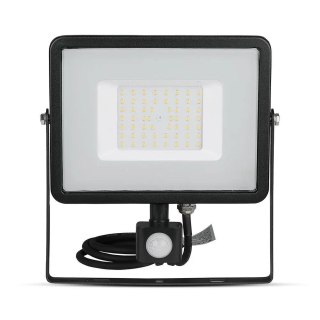 Projektor LED V-TAC 50W SAMSUNG CHIP Czujnik Ruchu Funkcja Cut-OFF Czarny VT-50-S-B 6400K 4000lm 5 Lat Gwarancji