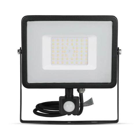 Projektor LED V-TAC 50W SAMSUNG CHIP Czujnik Ruchu Funkcja Cut-OFF Czarny VT-50-S-B 6400K 4000lm 5 Lat Gwarancji