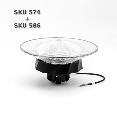 Klosz Pokrywa PC do opraw High Bay (do Reflektora SKU 574) 120ST Odporność na kurz V-TAC