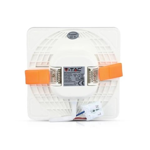 Plafon Panel V-TAC 12W LED Regulowany SAMSUNG CHIP Kwadrat 120x32mm VT-610SQ 3000K 750lm 5 Lat Gwarancji