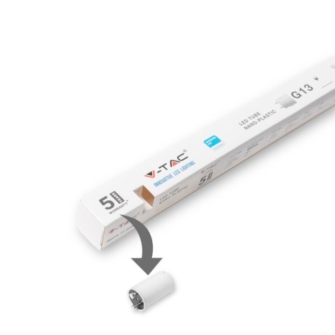 Tuba Świetlówka LED T8 V-TAC SAMSUNG CHIP 120cm 18W G13 VT-121 3000K 1700lm 5 Lat Gwarancji