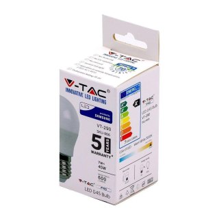 Żarówka LED V-TAC SAMSUNG CHIP 7W E27 Kulka G45 VT-290 6000K 600lm 5 Lat Gwarancji