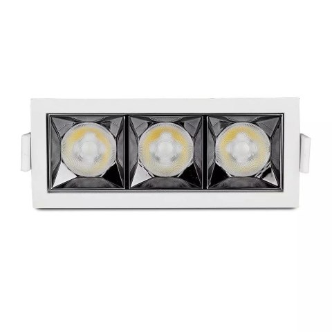 Oprawa V-TAC Downlight SAMSUNG CHIP 12W UGR19 CRI90+ 36st VT-2-12-1 4000K 960lm 5 Lat Gwarancji