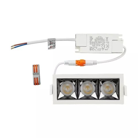 Oprawa V-TAC Downlight SAMSUNG CHIP 12W UGR19 CRI90+ 36st VT-2-12-1 5700K 960lm 5 Lat Gwarancji