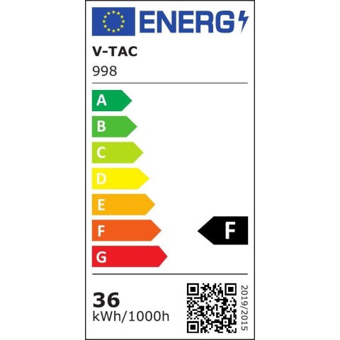 Oprawa V-TAC Downlight SAMSUNG CHIP 36W UGR19 CRI90+ 36st VT-2-36-1 4000K 2880lm 5 Lat Gwarancji