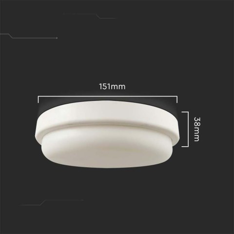 Plafon Lampa Sufitowa V-TAC 12W LED Okrągły 151x38mm IP54 6500K 1160lm