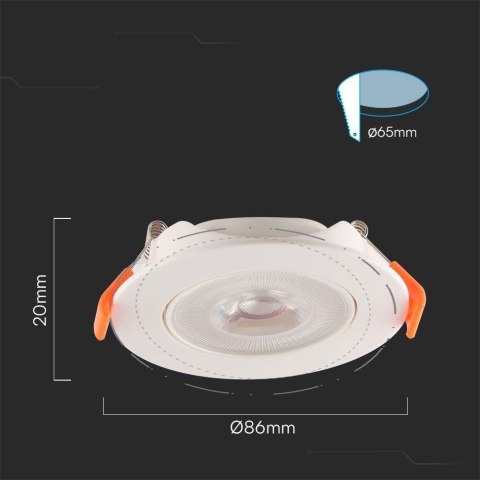 Oczko LED V-TAC SAMSUNG CHIP 7W LED Białe VT-7007 4000K 660lm