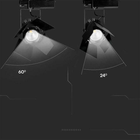 Oprawa Szynosystem 3F V-TAC 33W LED SAMSUNG CHIP CRI90+ Czarna VT-433 3000K 3000lm 5 Lat Gwarancji