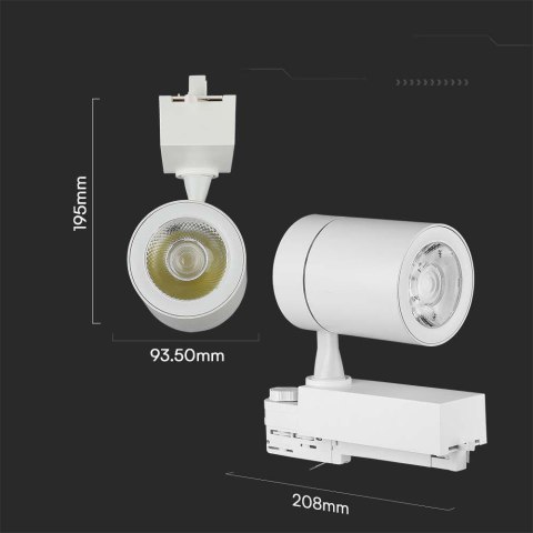 Oprawa Szynosystem 3F V-TAC 35W 10st Biała VT-4536 3000K 3000lm