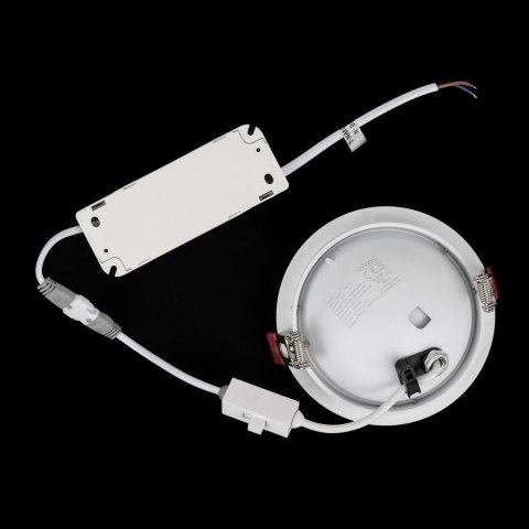 Lampa Oprawa V-TAC LED Uchylny Downlight 12W LED COB CRI90+ CCT Biała VT-2512 3000K-4000K-6400K 785lm