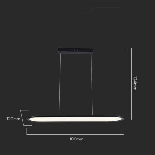 Oprawa Zwieszana V-TAC 24W LED Czarna VT-7821 4000K 3000lm