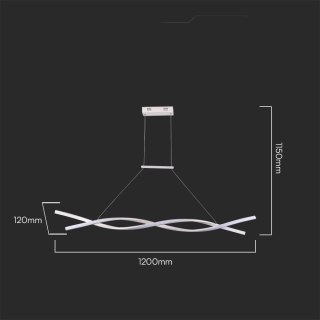Oprawa Zwieszana V-TAC 30W LED Biała VT-7822 4000K 3450lm