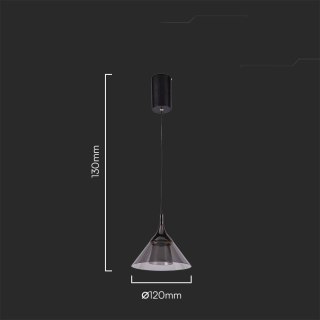 Oprawa Zwieszana V-TAC 9W LED Czarna VT-7831 3000K 1000lm