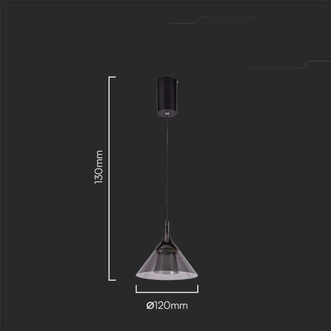 Oprawa Zwieszana V-TAC 9W LED Czarna VT-7831 4000K 1000lm
