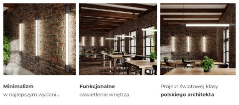 Sollux Lampa Kinkiet VALO czarny