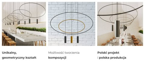 Sollux Lampa wisząca HOLAR 1 czarna