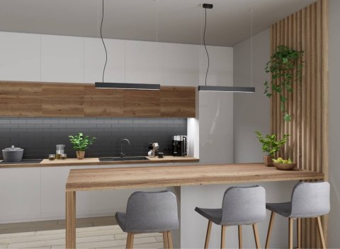 Lampa wisząca PINNE 67 czarna 3000K