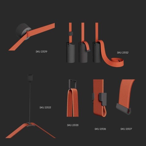 Mocowanie natynkowe 75x43mm Szynosystem Taśmowy 48V V-TAC Czarne 3 Lata Gwarancji