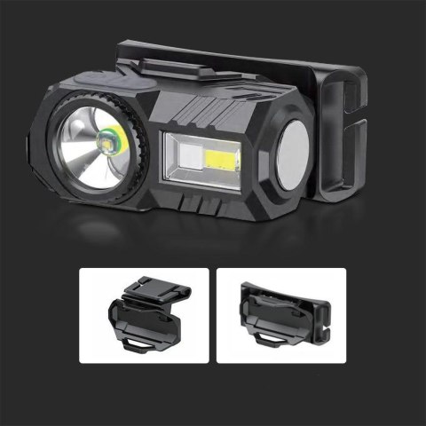 Latarka Czołowa Rowerowa V-TAC 3W SMD Ładowanie USB-C IP43 VT-9902 190lm