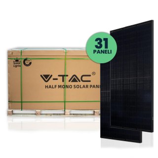 Moduł Panel Fotowoltaiczny V-TAC SUNPRO 410W FULL BLACK HI-EFF TWIN MONO SOLAR PANEL 1724x1134x35mm (Paleta 31szt) 25 Lat Gwaran