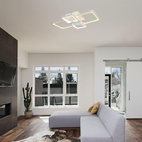 Oprawa Sufitowa V-TAC 74W LED Ściemnialna Biała Pilot VT-7718 3000K-4000K-6000K 6000lm