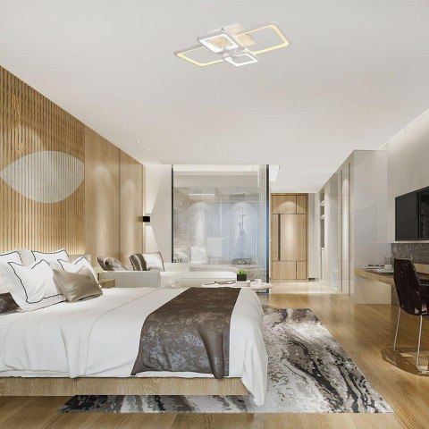 Oprawa Sufitowa V-TAC 74W LED Ściemnialna Biała Pilot VT-7718 3000K-4000K-6000K 6000lm