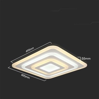 Oprawa Sufitowa V-TAC 82W LED Ściemnialna Biała Pilot SMART VT-7719 3000K-4000K-6000K 6700lm