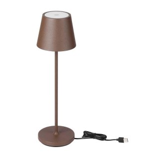 Lampka Biurkowa Nocna V-TAC 1,5W LED Ładowanie Ściemnianie IP54 Brąz, Corten VT-7997 3000K 150lm