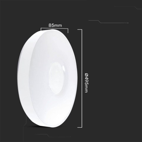 Plafon V-TAC 60W VICTORY fi.49cm CCT Pilot TIMER VT-8566 3000K-6500K 6000lm