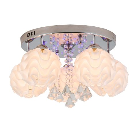Light Prestige Ozdobny plafon Sada srebrny 5xE14 plus LED