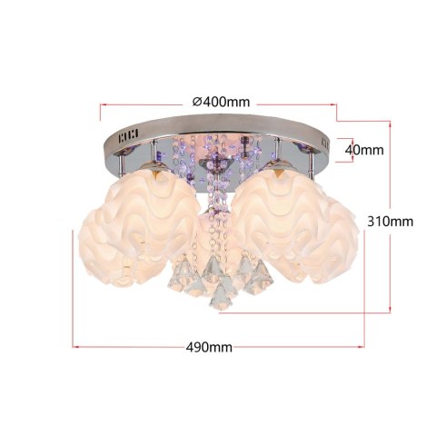 Light Prestige Ozdobny plafon Sada srebrny 5xE14 plus LED