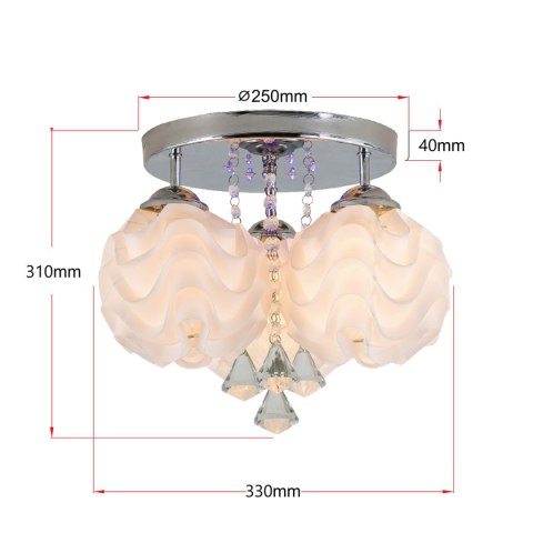 Light Prestige Ozdobny plafon Sada srebrny 3xE14 plus LED