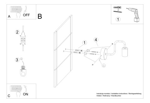 Kinkiet VECTOR czarny