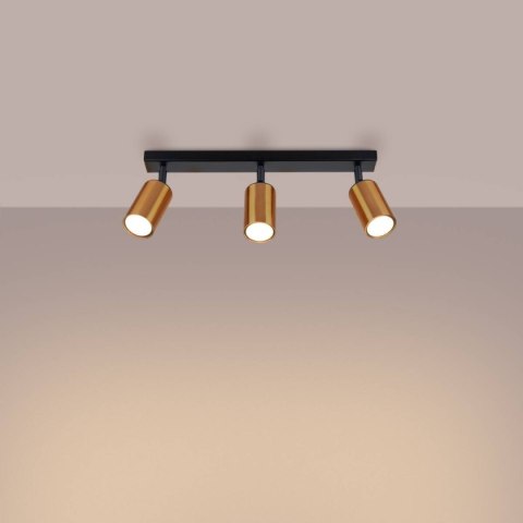 Plafon WINX 3 czarny/miedź