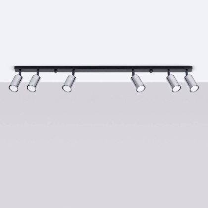 Sollux Lighting Plafon WINX 6L czarny/chrom