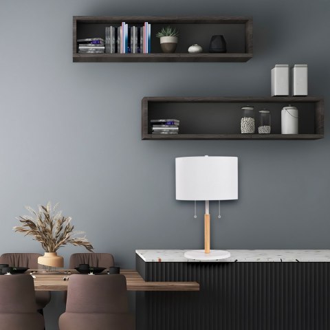 Lampa stołowa Fogo biała 2xE27 Light Prestige