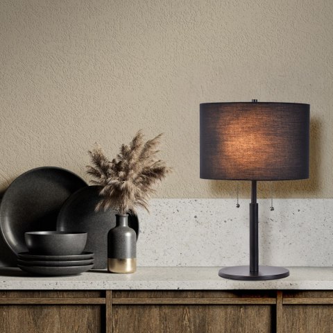 Lampa stołowa Fogo czarna 2xE27 Light Prestige