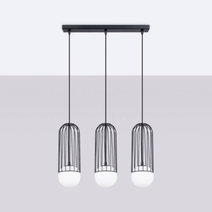 Sollux Lighting Lampa wisząca BRINA 3L czarna