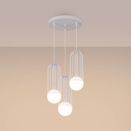 Sollux Lighting Lampa wisząca BRINA 3P biała