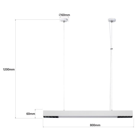 Lampa wisząca Cali M biała Tuya LED CCT Light Prestige